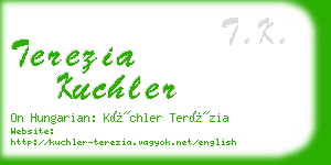 terezia kuchler business card